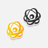 realistic design element atom N53