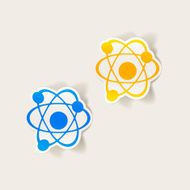 realistic design element atom N54