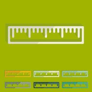Flat design ruler N10