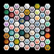 Flat design atom N4
