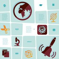Education flat infographic N75