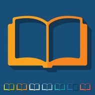 Flat design book N34