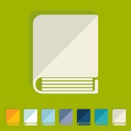 Flat design book N40
