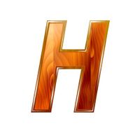 Alphabet wooden letter H