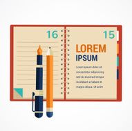 Office diary note book and notepad background