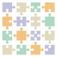 Jigsaw puzzle pieces - VECTOR