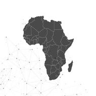Africa map background vector illustration for communication