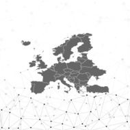 Europe map background vector illustration for communication