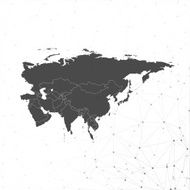 Eurasia map background vector illustration for communication