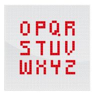 Red Mosaic Alphabet Part Two