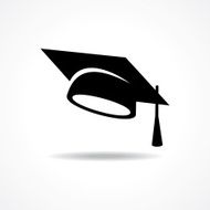 graduation cap symbol stock vector