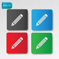 Pencil buttons vector