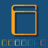 Flat design book N48