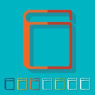Flat design book N63