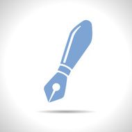 Vector fountain pen icon Eps10 N7