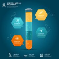 Vector test tube glass education chemistry infographic concept