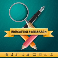 Vector Education and Research concept infographic Design