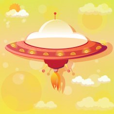 Cute cartoon Flying Shuttles N2