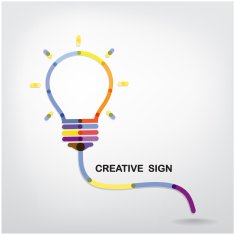 Creative light bulb Idea concept background N11