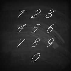 vector set of chalk sketched characters on blackboard background N2