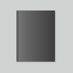 blank book cover in dark variant vector