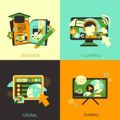 flat design for the education concepts