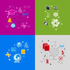 Education sticker infographic N15
