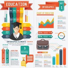 Education info graphic design clean vector N10