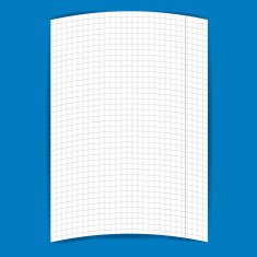 checkered notebook paper on blue background vector