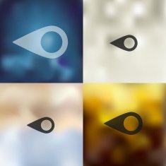 geometric icon on blurred background N4