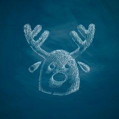 christmas deer icon N4