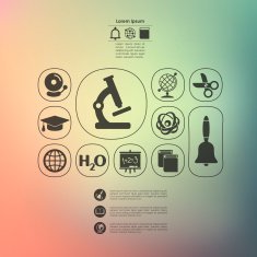 education infographic with unfocused background N30