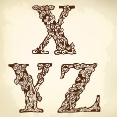 Set of letters XYZ N2