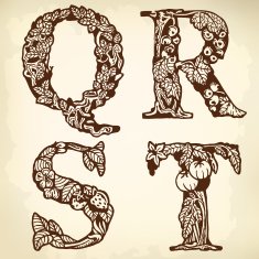 Set of letters QRST N2