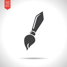 Vector brush icon Eps10 N7