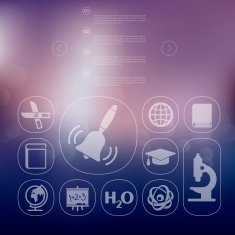 education infographic with unfocused background N35