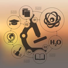 education infographic with unfocused background N36