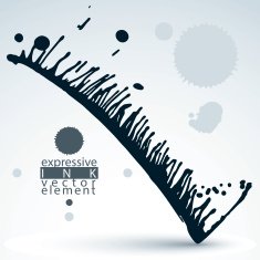 Modern vector inky wallpaper eps8 blob painted with brush N3