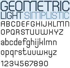 Poster black geometric font and numbers light facet letters