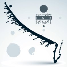 Modern vector inky wallpaper eps8 blob painted with brush N4