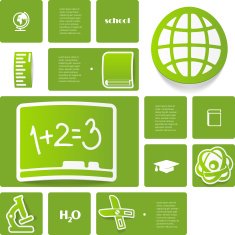 Education sticker infographic N63