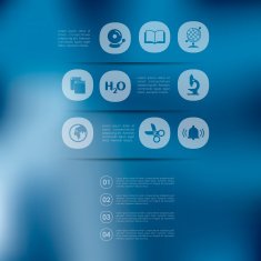 education infographic with unfocused background N41