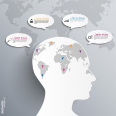 Infographic Human head design template