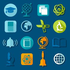 Set of education flat icons N29