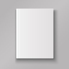 Blank book cover isolated with shadow N2