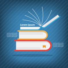 Books stack Colorful vector design
