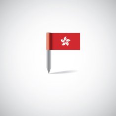 hong kong flag pin