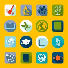 Set of education flat icons N32