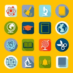 Set of education flat icons N36