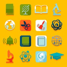 Set of education flat icons N40